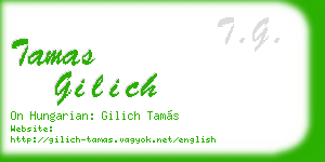 tamas gilich business card